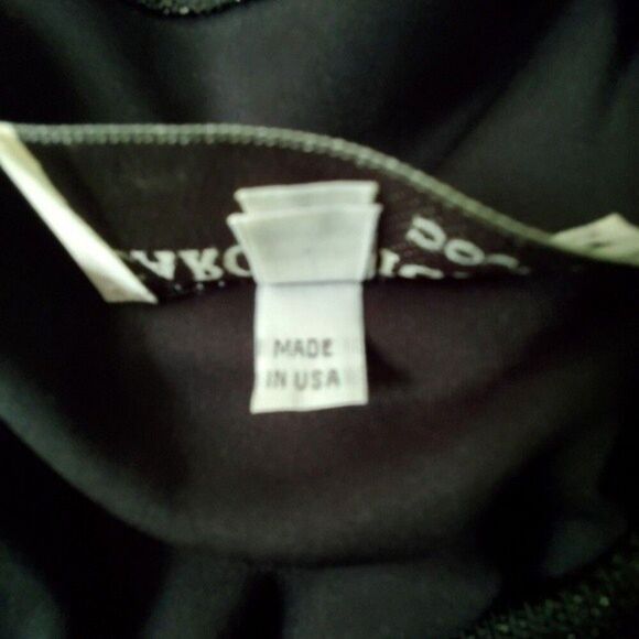 Carol Mignon Boutique 90s Black Sparkle Ruffle Ribbon Bodycon Cocktail Dress - Picture 8 of 11